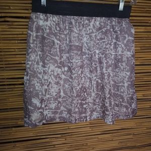 LOFT S Elegant Eggplant Floral Lined Mini Skirt